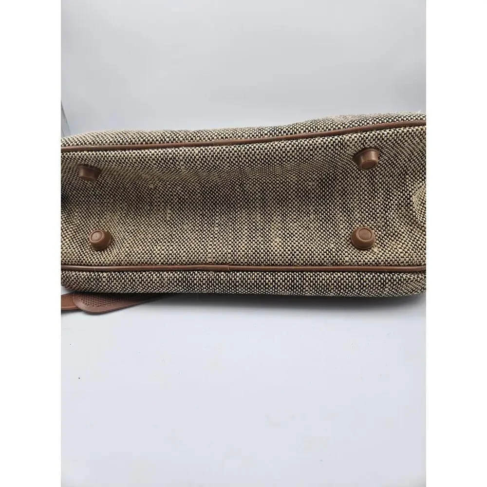 ​Vintage Samsonite Tapestry Travel Bag Zippered Shoulder Strap 14 Tweed Pattern